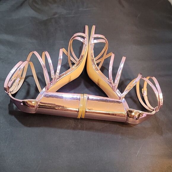 BRAND NEW X2B METALLIC STRAPPY HIGH HEEL WOMEN'S SANDAL - Picture 11 of 13